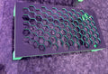 Plateau support de boutures noir à alvéoles hexagonales avec liseré vert