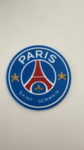 Dessous de verre football rond bleu