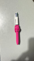Stylo 4 couleurs avec figurine rose